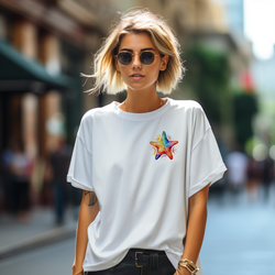 Rainbow Starfish Cotton Tee