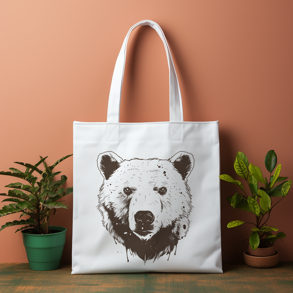 Wild Bear Canvas Bag