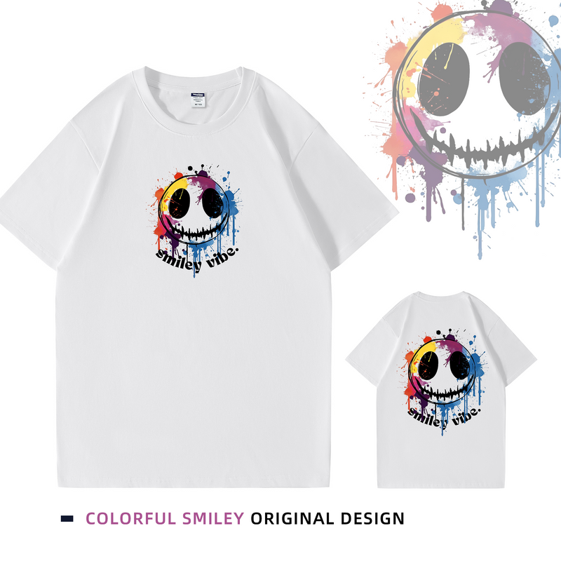 Splash Smiley Vibe Cotton Tee