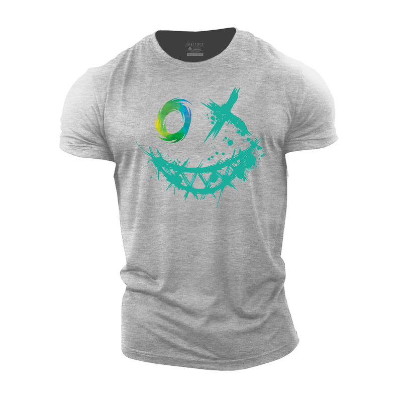 Cotton Cool Smile Graphic Men's T-shirts