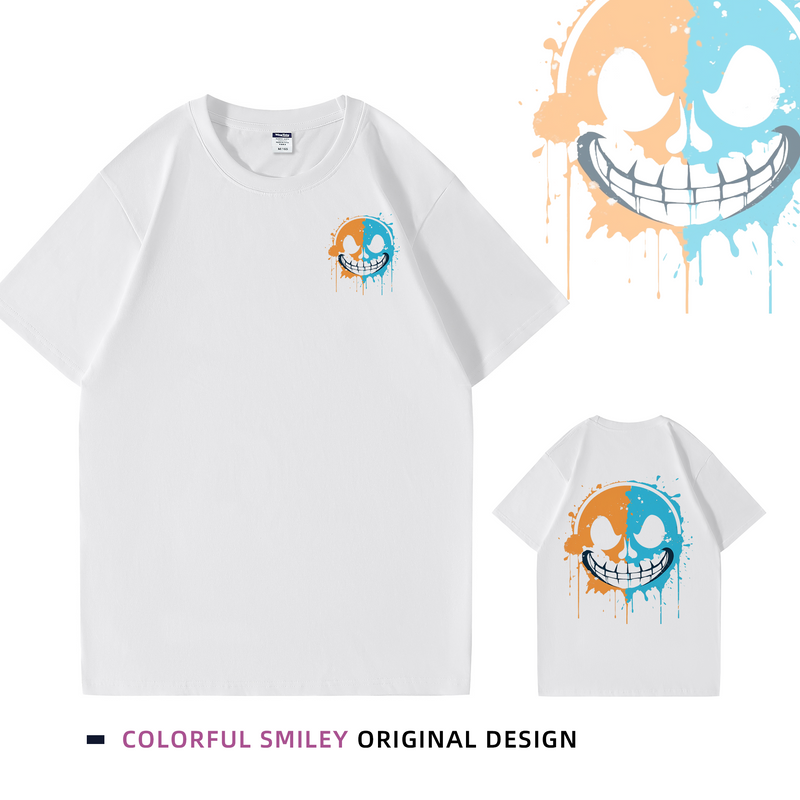 Splash Smiley Vibe Cotton Tee