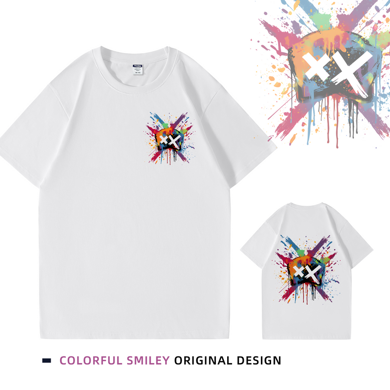 Splash Smiley Vibe Cotton Tee