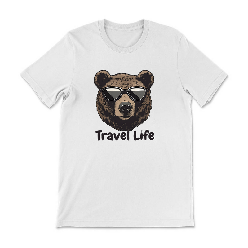 A Bear’s Travel Life Cotton Tee