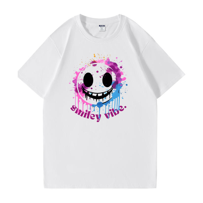 Splash Smiley Vibe Cotton Tee