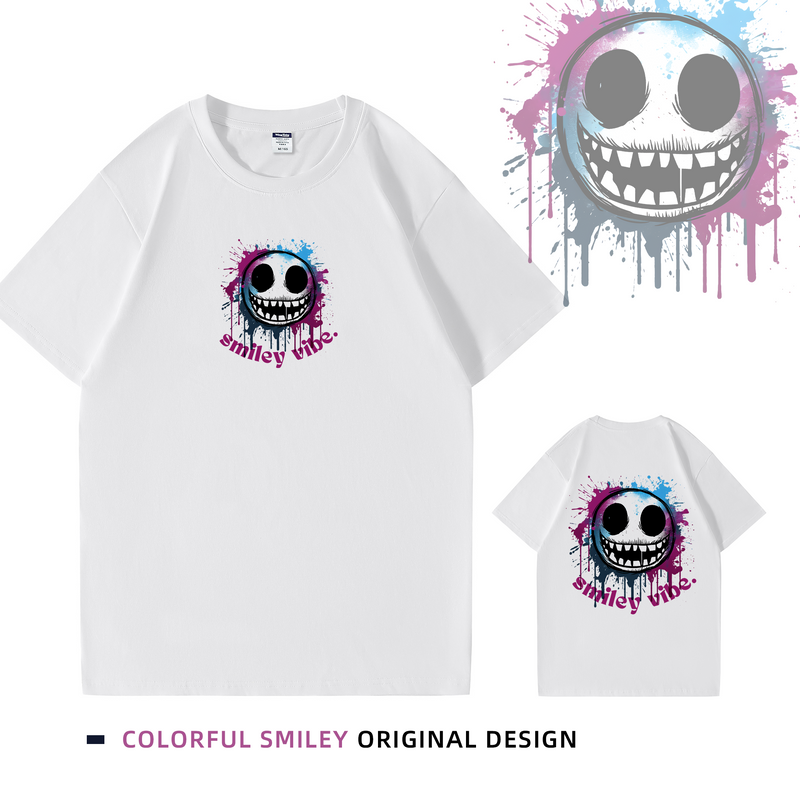 Splash Smiley Vibe Cotton Tee