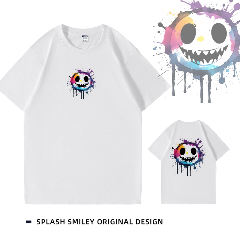 Splash Smiley Vibe Cotton Tee