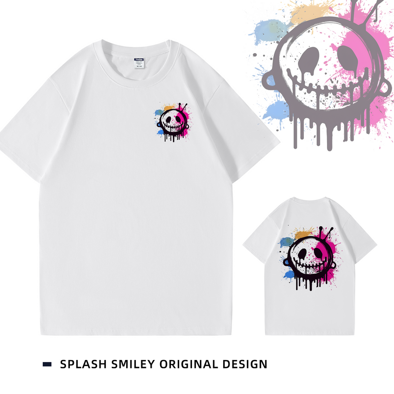 Splash Smiley Vibe Cotton Tee