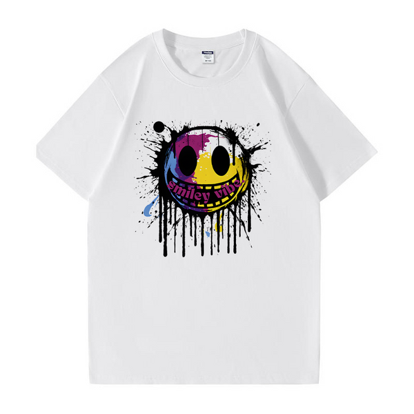 Splash Smiley Vibe Cotton Tee