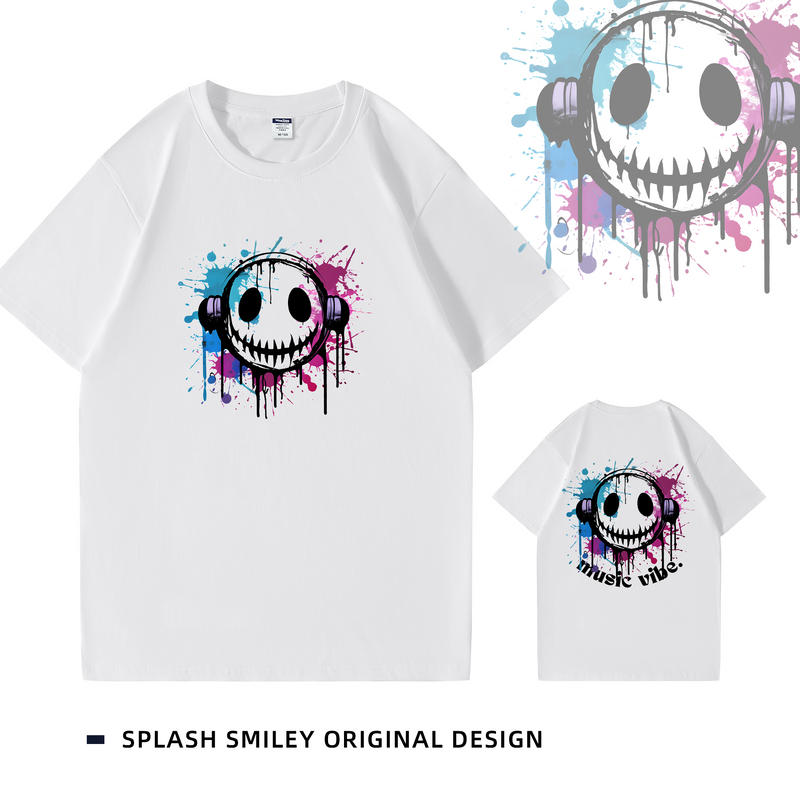 Smiley Music Vibe Cotton Tee