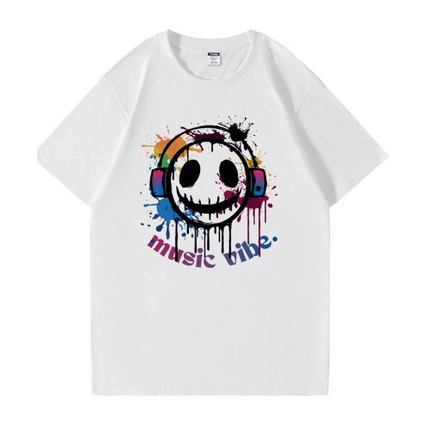 Smiley Music Vibe Cotton Tee