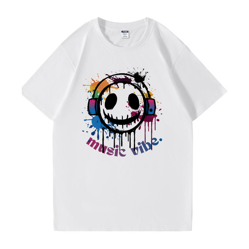 Smiley Music Vibe Cotton Tee