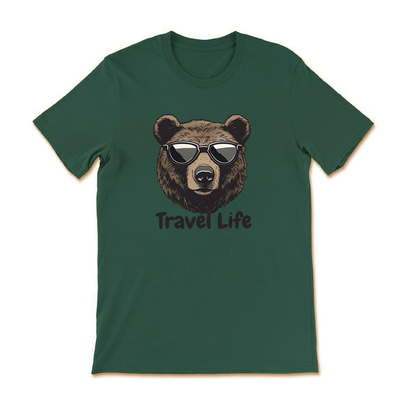 A Bear’s Travel Life Cotton Tee