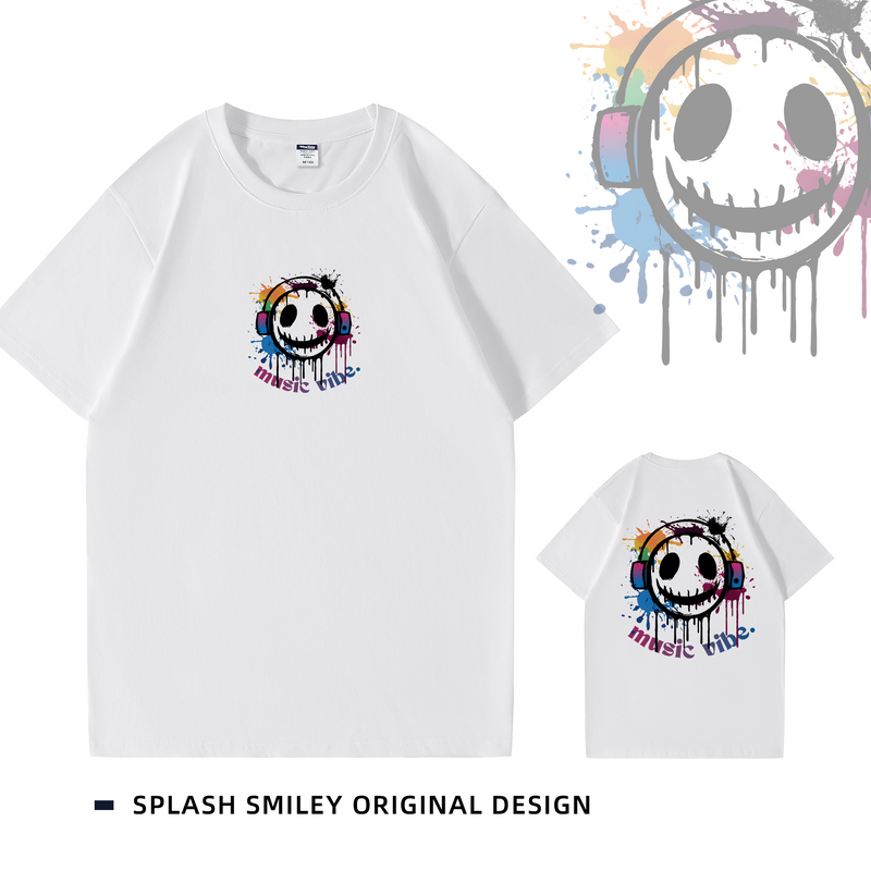 Smiley Music Vibe Cotton Tee