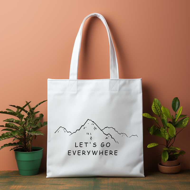 Let's Go Everywhere Canvas Bag