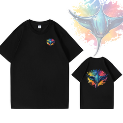 Rainbow Manta Ray Cotton Tee