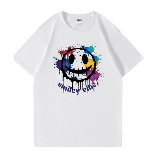 Splash Smiley Vibe Cotton Tee