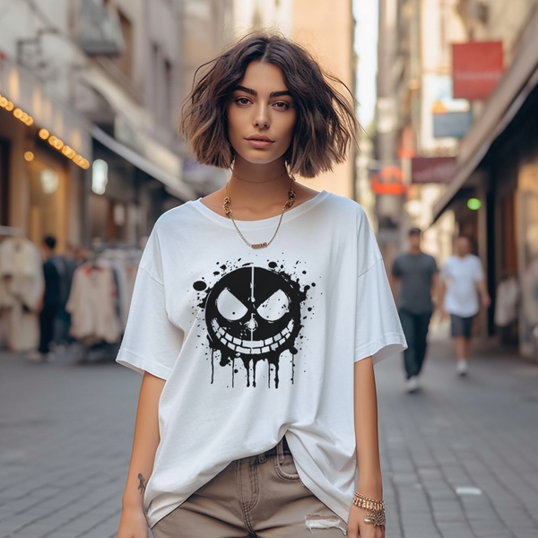 Splash Smiley Vibe Cotton Tee