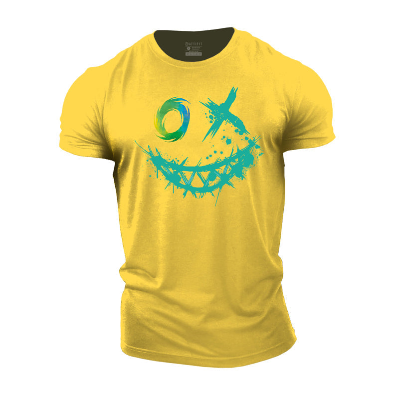 Cotton Cool Smile Graphic Men's T-shirts