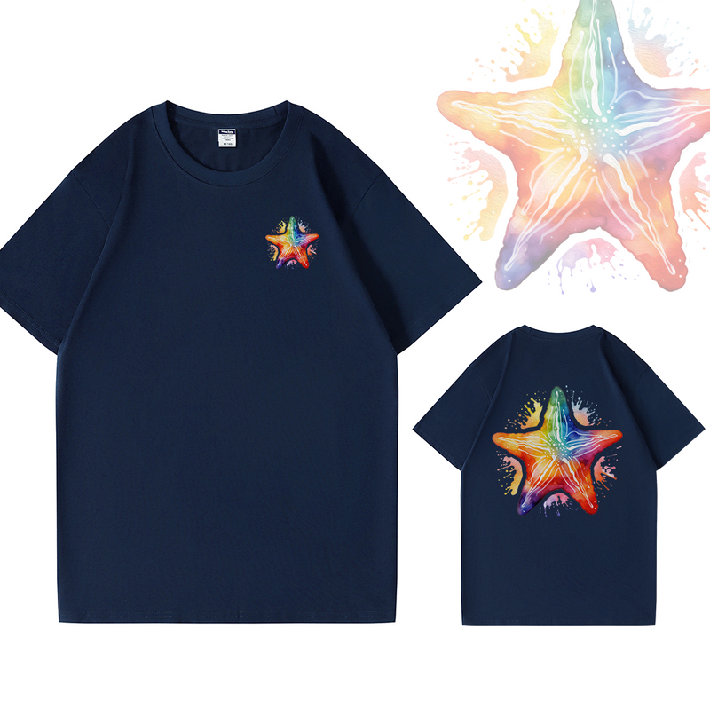 Rainbow Starfish Cotton Tee