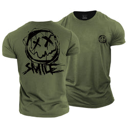 Cotton Happy Face Graphic Men's T-shirts