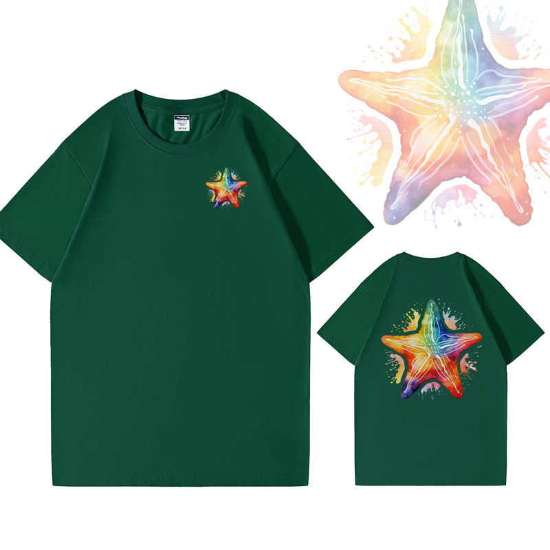 Rainbow Starfish Cotton Tee