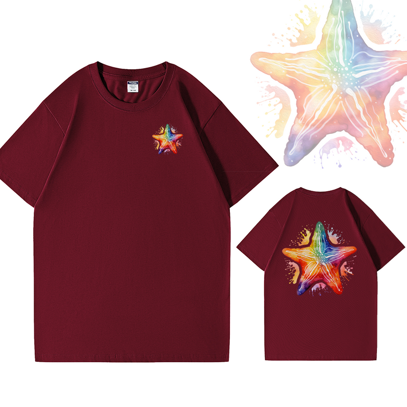 Rainbow Starfish Cotton Tee