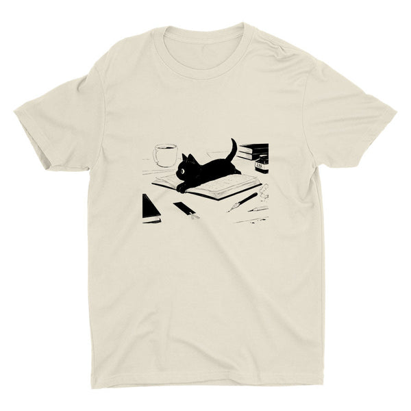 A Reading Cat Cotton Tee