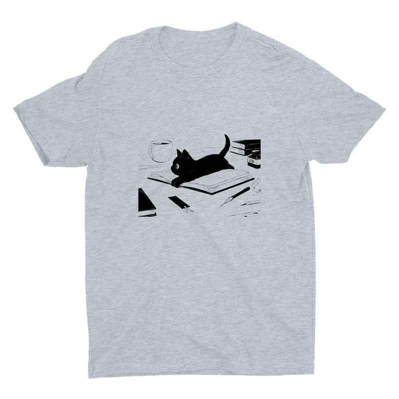 A Reading Cat Cotton Tee