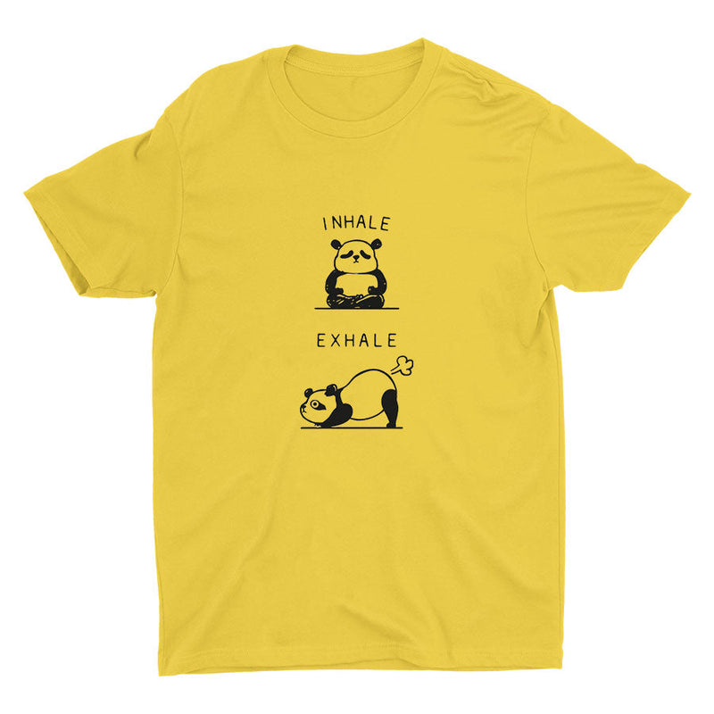 "EXHALE" Cute Panda Cotton Tee