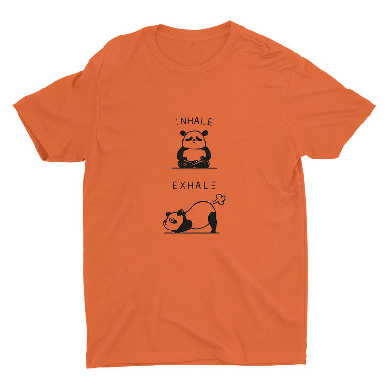 "EXHALE" Cute Panda Cotton Tee