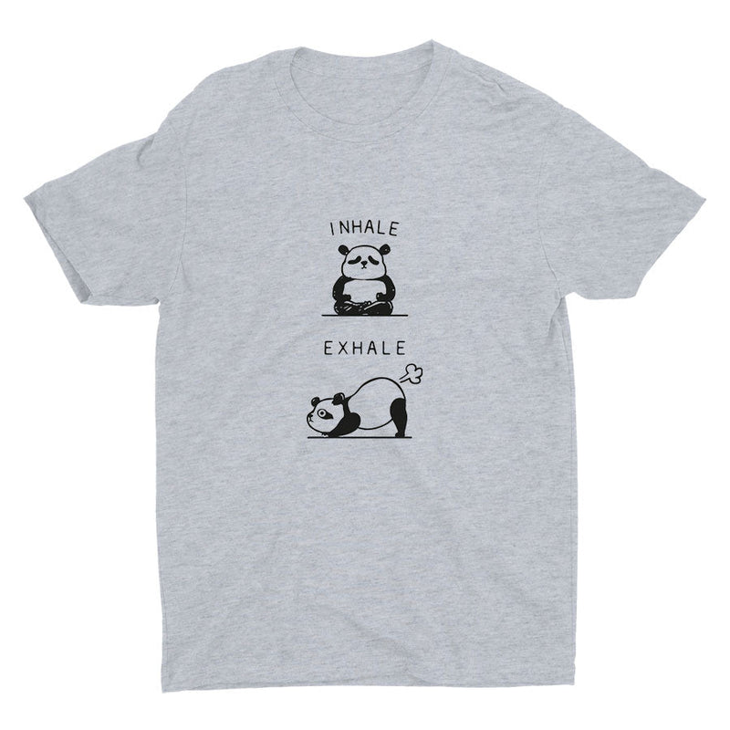 "EXHALE" Cute Panda Cotton Tee