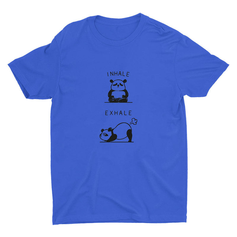 "EXHALE" Cute Panda Cotton Tee