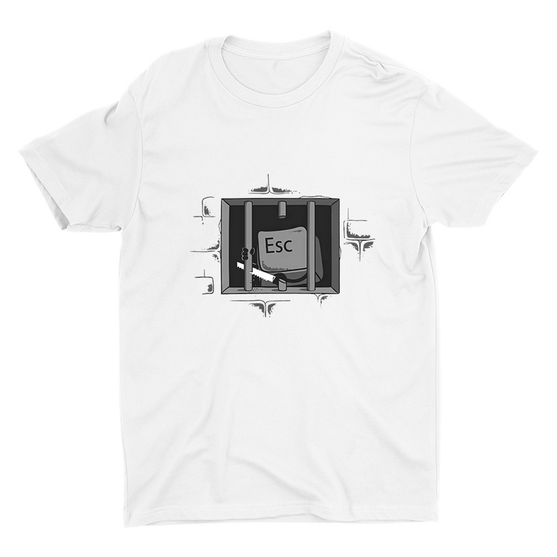 "ESC" WANTS TO ESCAPE Cotton Tee