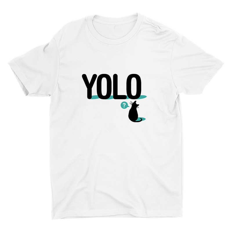 A Cat With YOLO Cotton Tee