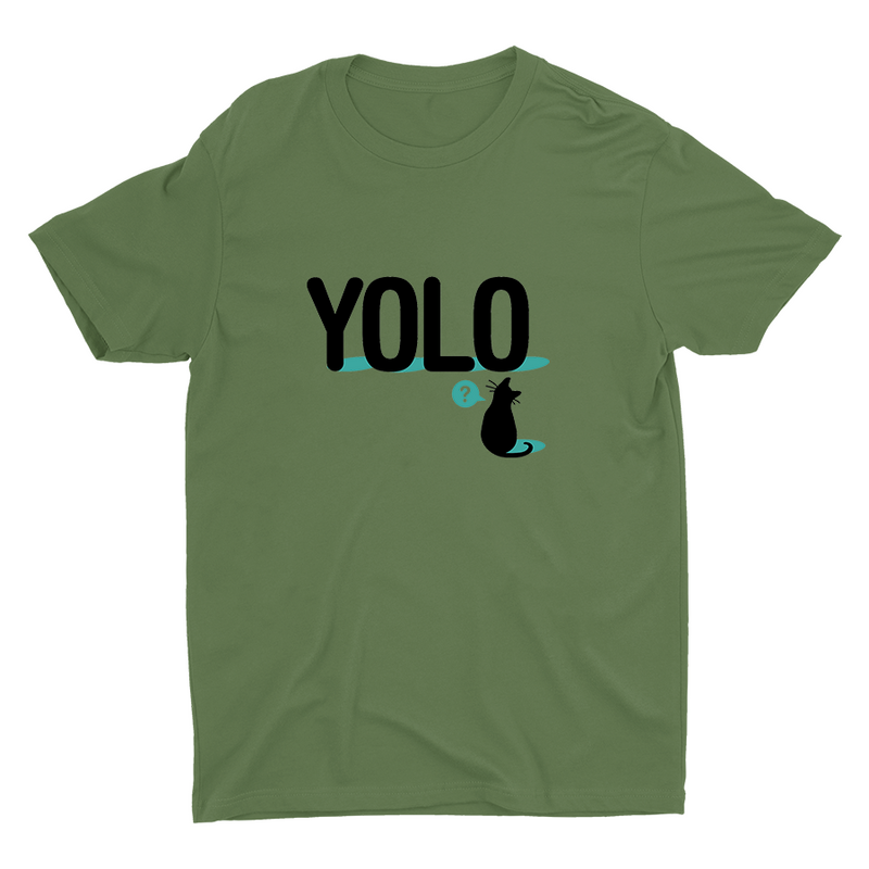 A Cat With YOLO Cotton Tee