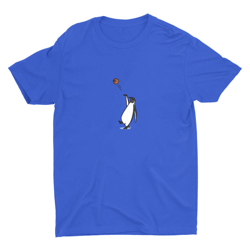 A penguin throwing a basketball Cotton Tee