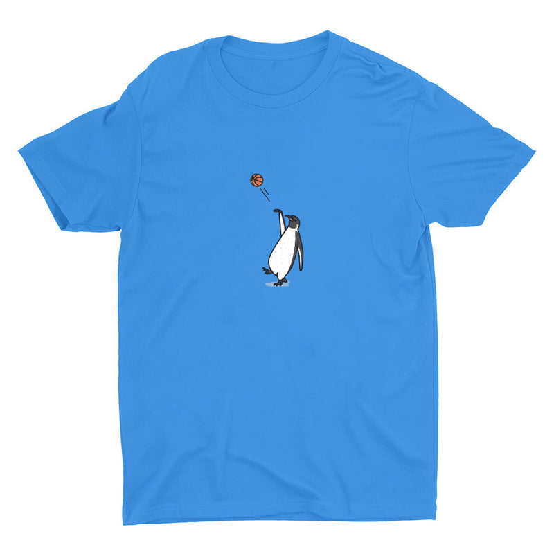 A penguin throwing a basketball Cotton Tee