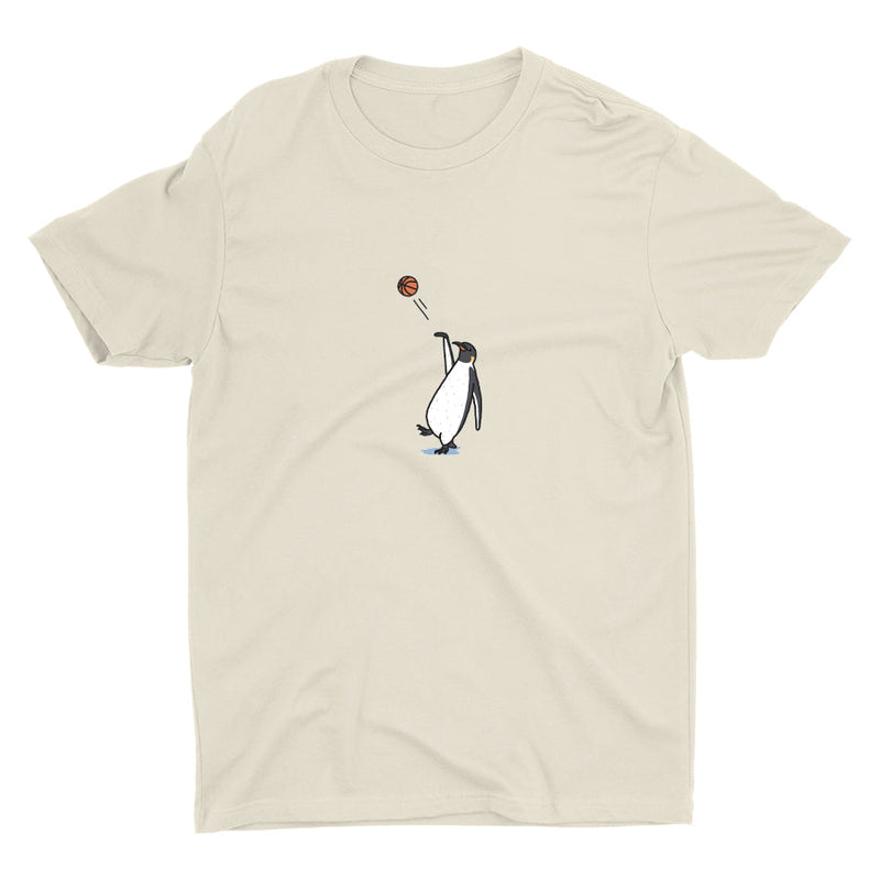 A penguin throwing a basketball Cotton Tee