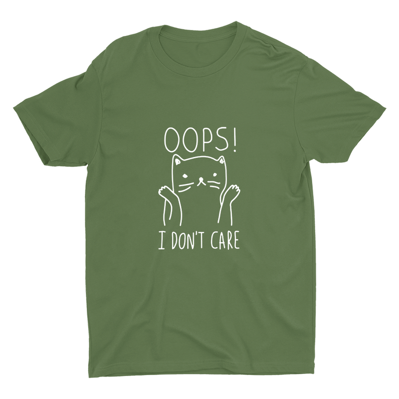 "Oops, I Don't Care" Cotton Tee